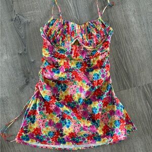 For Love And Lemons Colorful Floral Dress